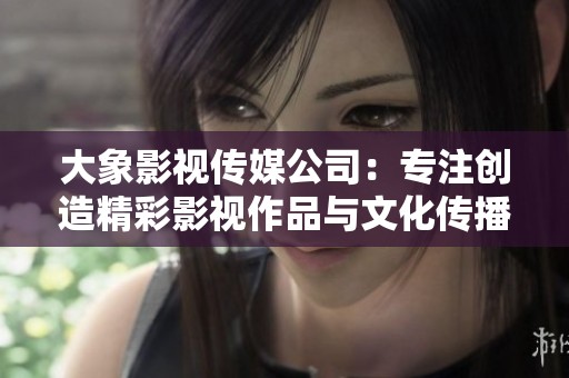 大象影视传媒公司：专注创造精彩影视作品与文化传播