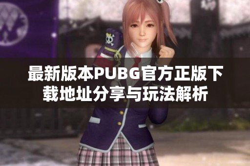 最新版本PUBG官方正版下载地址分享与玩法解析