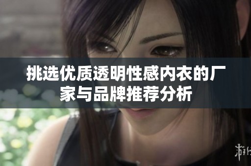 挑选优质透明性感内衣的厂家与品牌推荐分析