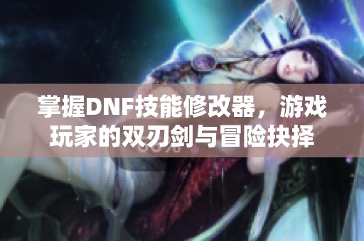 掌握DNF技能修改器，游戏玩家的双刃剑与冒险抉择