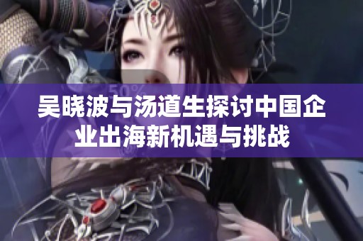 吴晓波与汤道生探讨中国企业出海新机遇与挑战