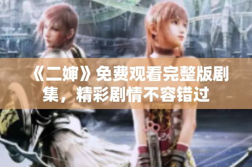 《二婶》免费观看完整版剧集，精彩剧情不容错过