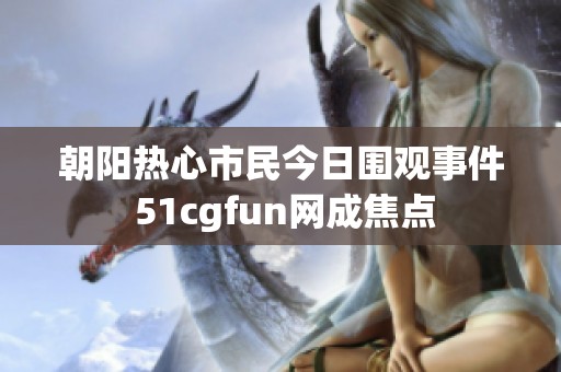 朝阳热心市民今日围观事件 51cgfun网成焦点