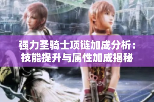 强力圣骑士项链加成分析：技能提升与属性加成揭秘