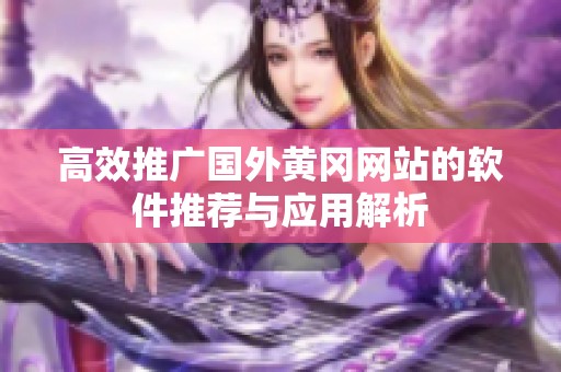 高效推广国外黄冈网站的软件推荐与应用解析