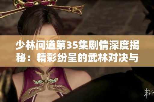 少林问道第35集剧情深度揭秘：精彩纷呈的武林对决与心灵之旅