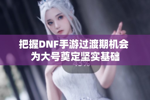 把握DNF手游过渡期机会 为大号奠定坚实基础